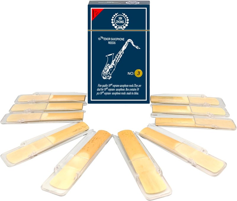 lightstar 10PCS Tenor Saxophone Reeds for Tenor Sax (Strength 3.0) - Image 1
